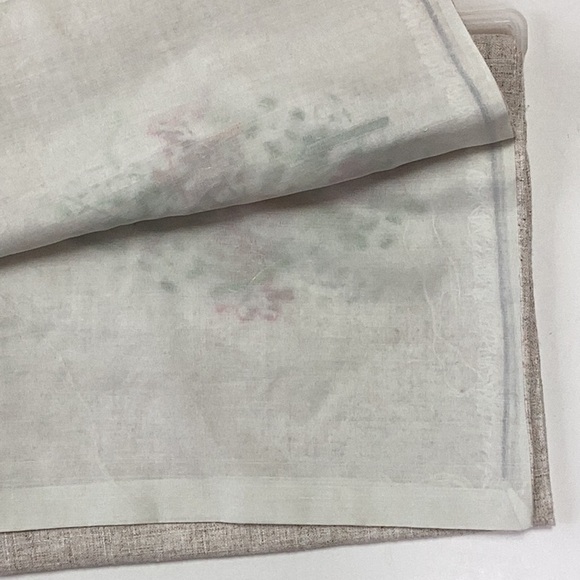 Winter Holiday Christmas Pine Cone Sequin Berry Embroidered Linen Table Runner - Picture 2 of 9